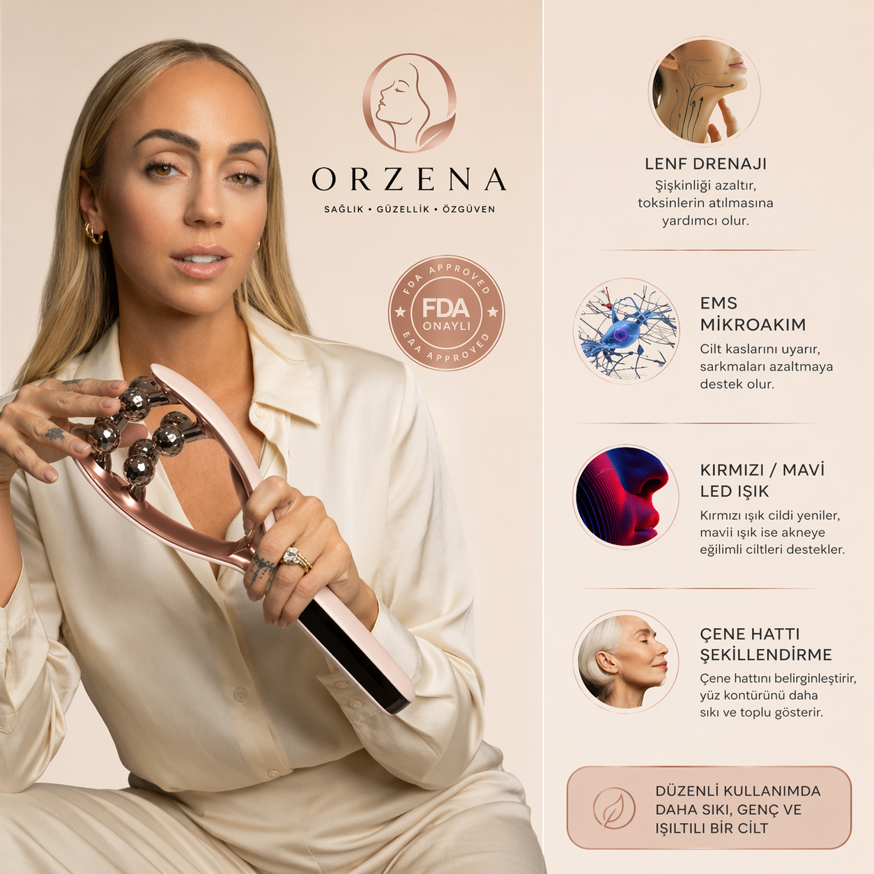 Orzena Yüz Gerdirme Aleti